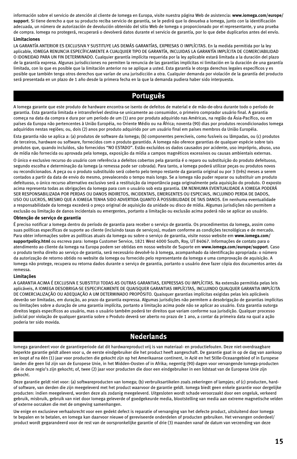 Iomega Desktop Hard Drive UDB User Manual | Page 15 / 20