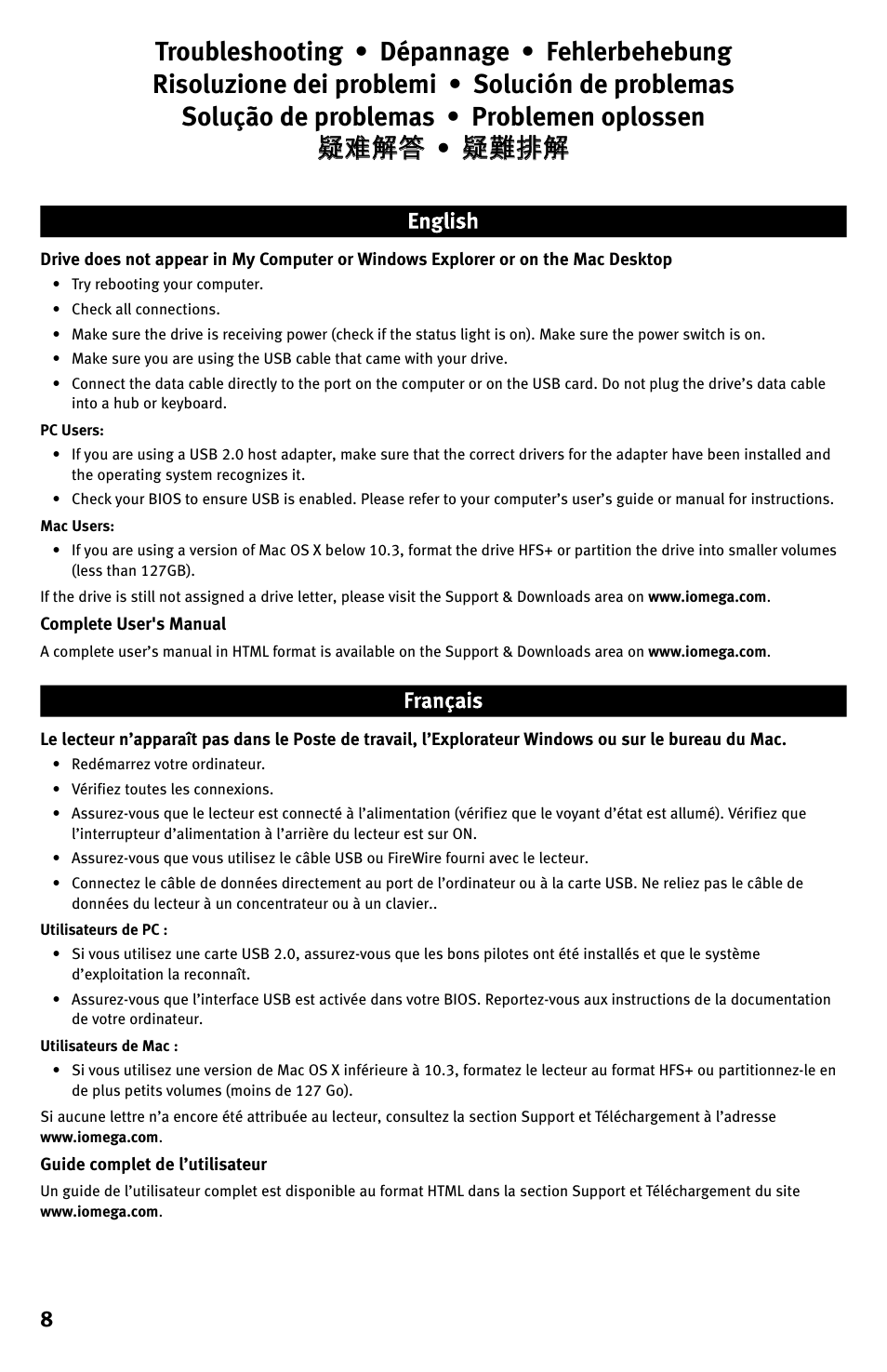 Iomega Desktop Hard Drive UDB User Manual | Page 8 / 20