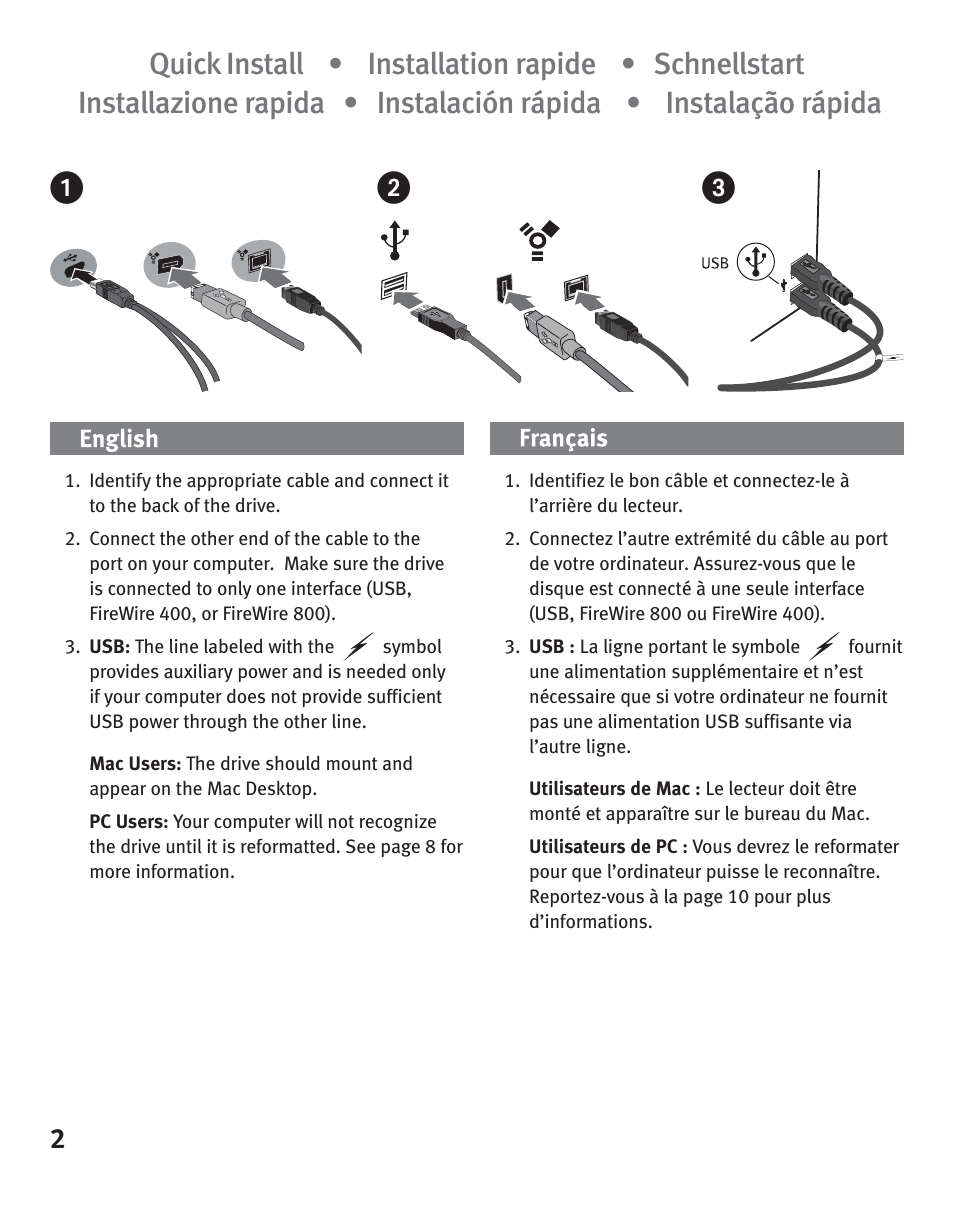 ᕡᕣ ᕢ | Iomega eGo Portable User Manual | Page 2 / 40
