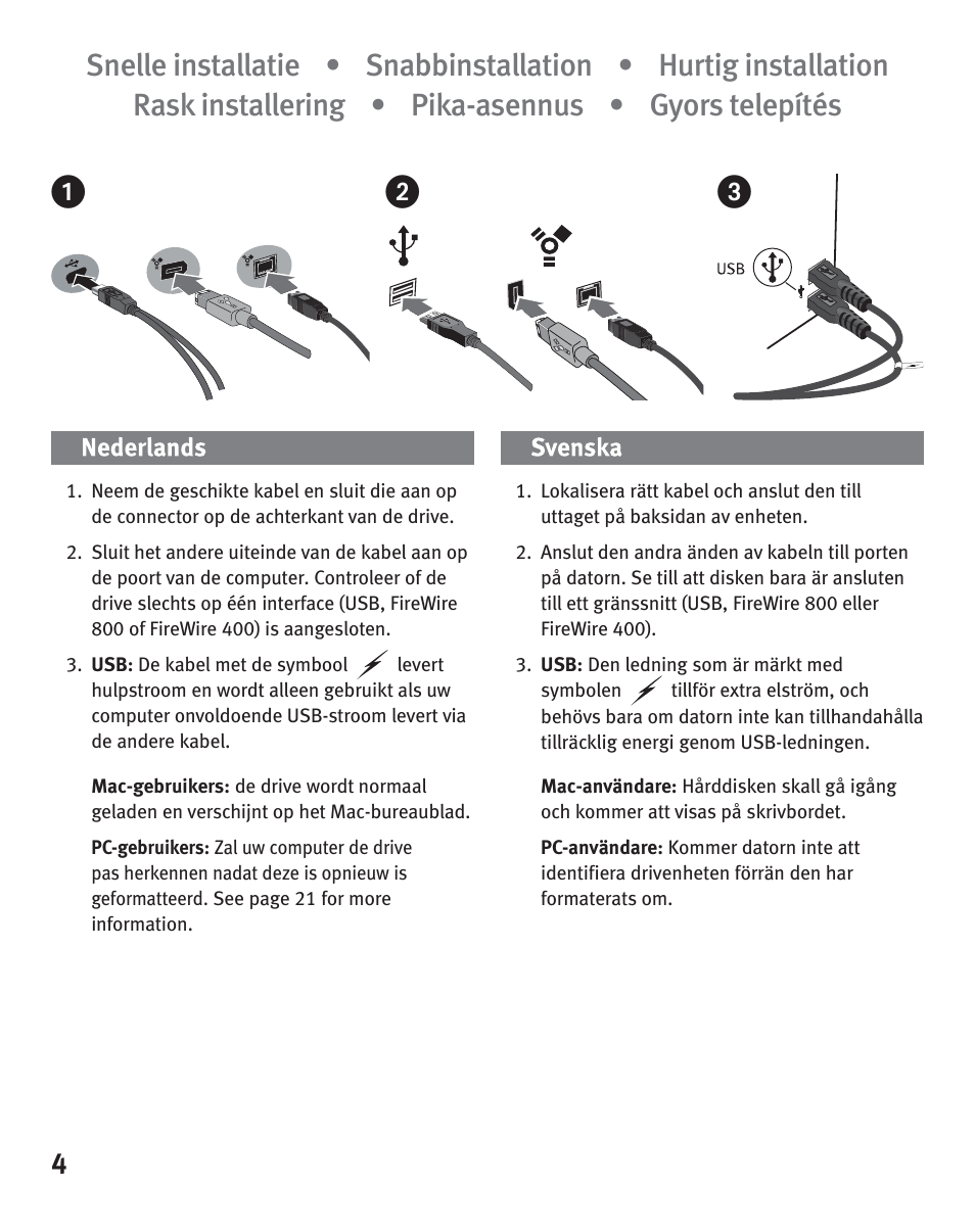 ᕡᕣ ᕢ | Iomega eGo Portable User Manual | Page 4 / 40