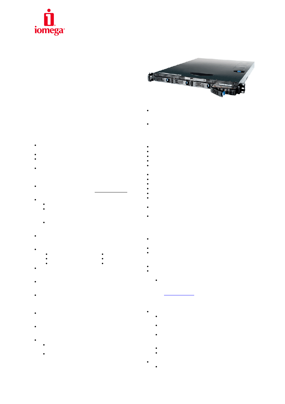 Iomega StorCenter Pro NAS 200rL User Manual | 2 pages