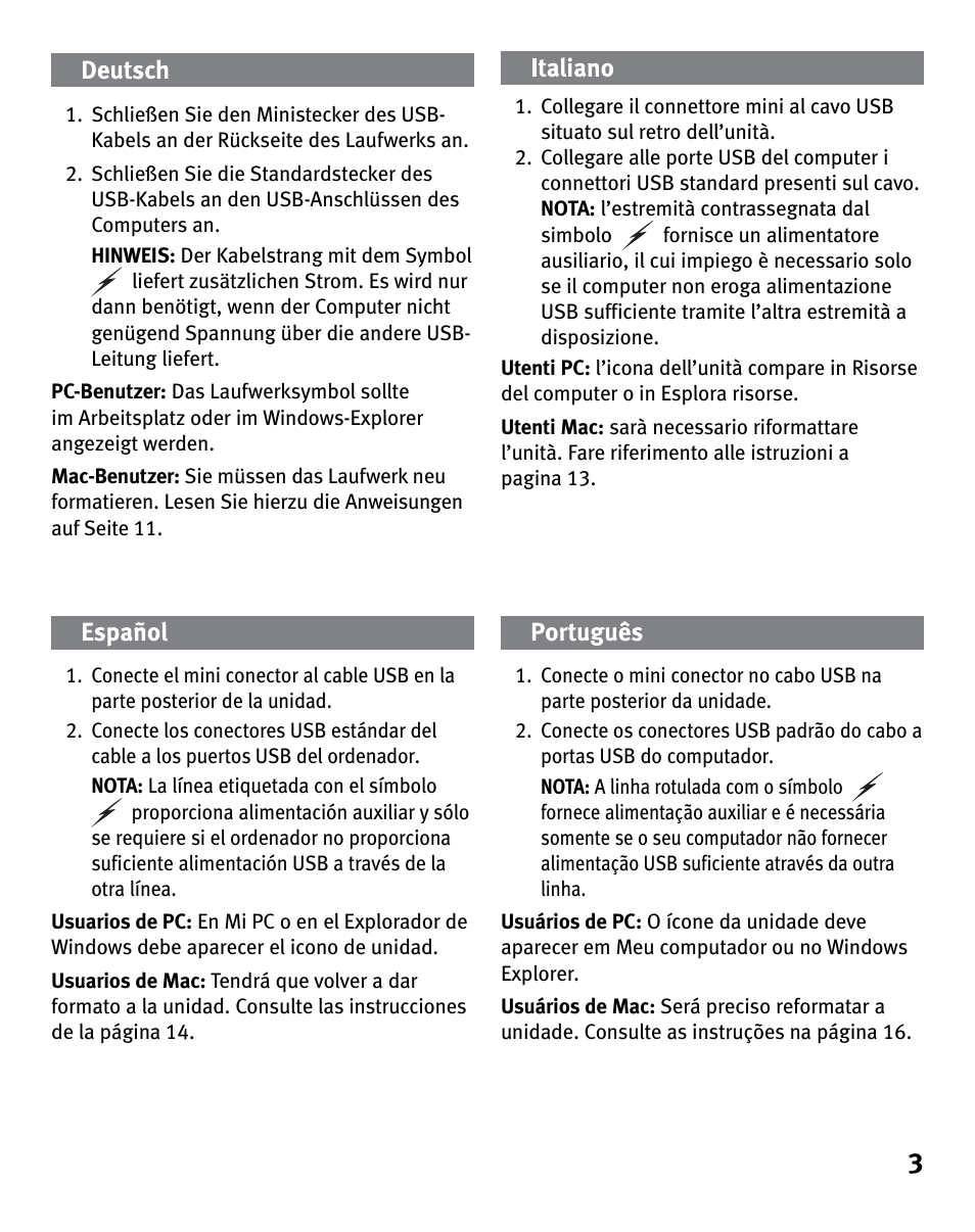 Iomega eGo 3 User Manual | Page 3 / 36