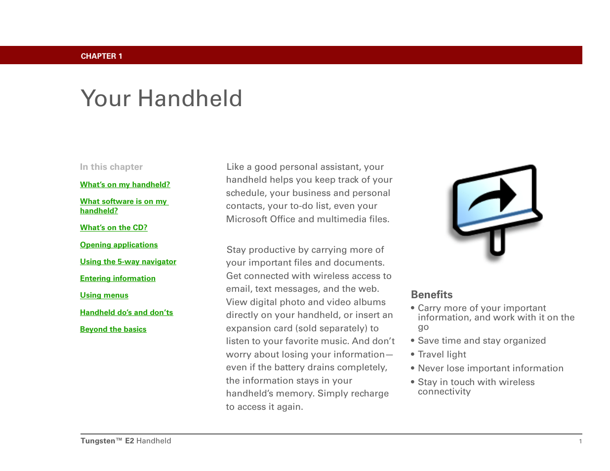 Your handheld, Chapter 1: your handheld | Int'l Wireless E2 User Manual | Page 10 / 159