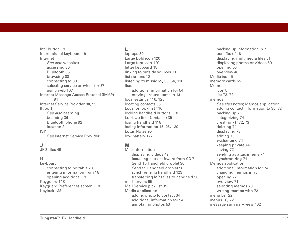 Int'l Wireless E2 User Manual | Page 153 / 159