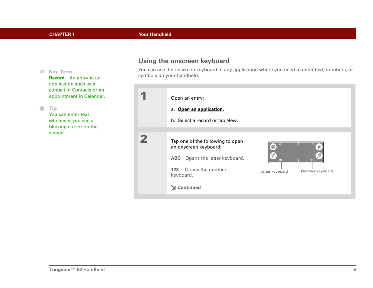 Using the onscreen keyboard | Int'l Wireless E2 User Manual | Page 27 / 159