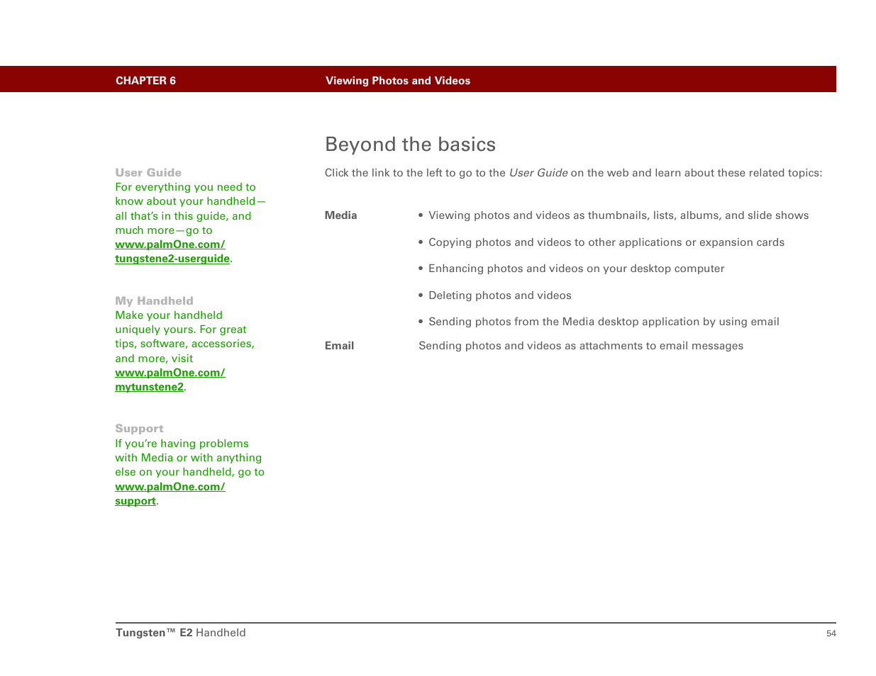 Beyond the basics | Int'l Wireless E2 User Manual | Page 63 / 159
