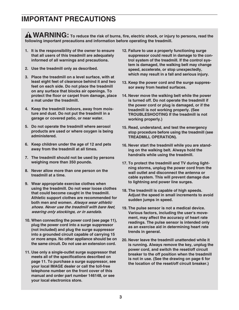Warning, Important precautions | Image IMTL19905 User Manual | Page 3 / 38