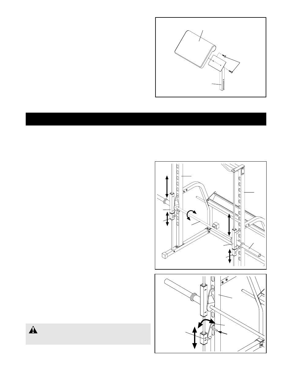 Adjusting the weight bench, Warning | Image IMBE53901 User Manual | Page 13 / 19