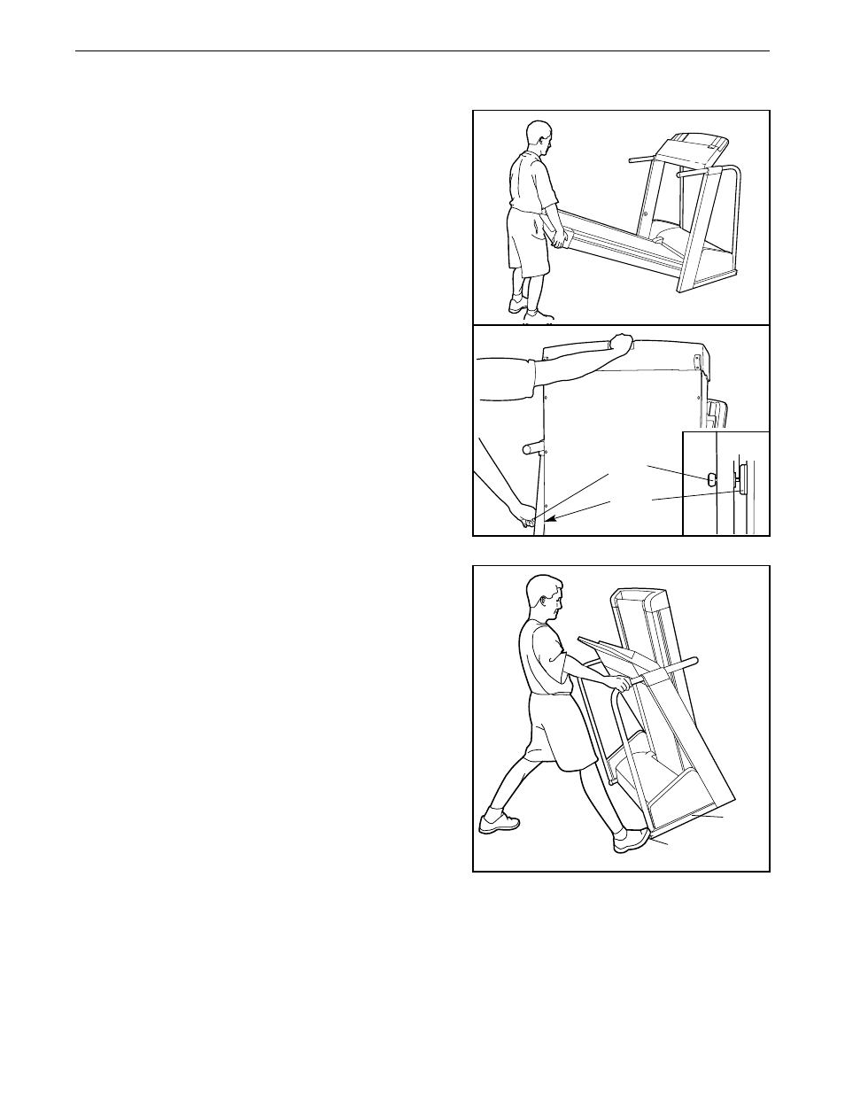 How to fold and move the treadmill | Image IMTL07610 User Manual | Page 24 / 34