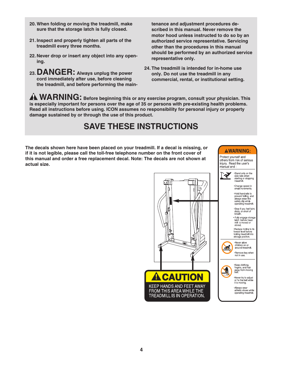 Danger, Warning, Save these instructions | Image IMTL39105.1 User Manual | Page 4 / 22