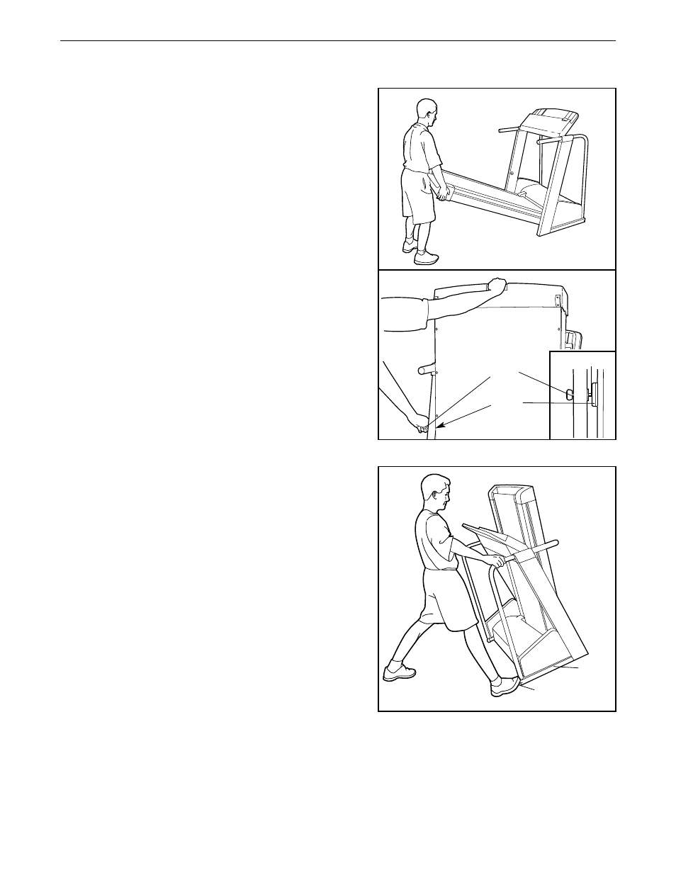 How to fold and move the treadmill | Image IMTL12901 User Manual | Page 23 / 34