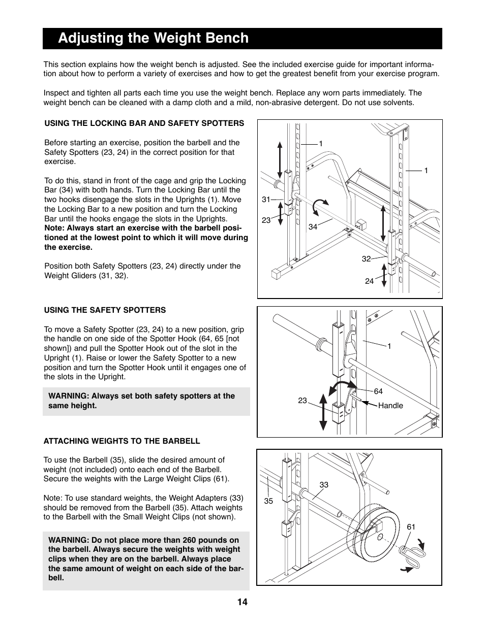 Adjusting the weight bench | Image 4.8 User Manual | Page 14 / 18