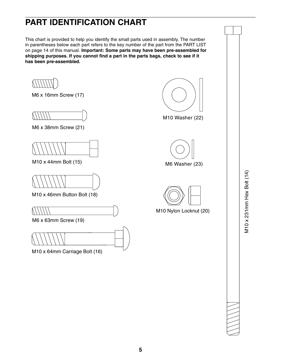 Part identification chart | Image HGBE89910f User Manual | Page 5 / 16