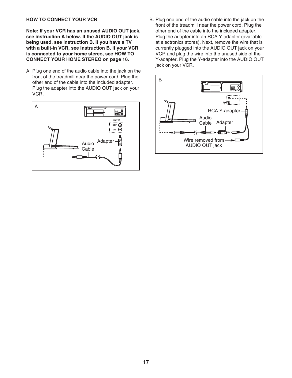 Audio cable adapter a | Image 16.0 Q treadmill IMTL4153.1 User Manual | Page 17 / 30