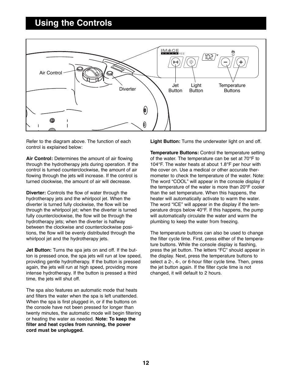 Using the controls | Image IMHS45590 User Manual | Page 12 / 20