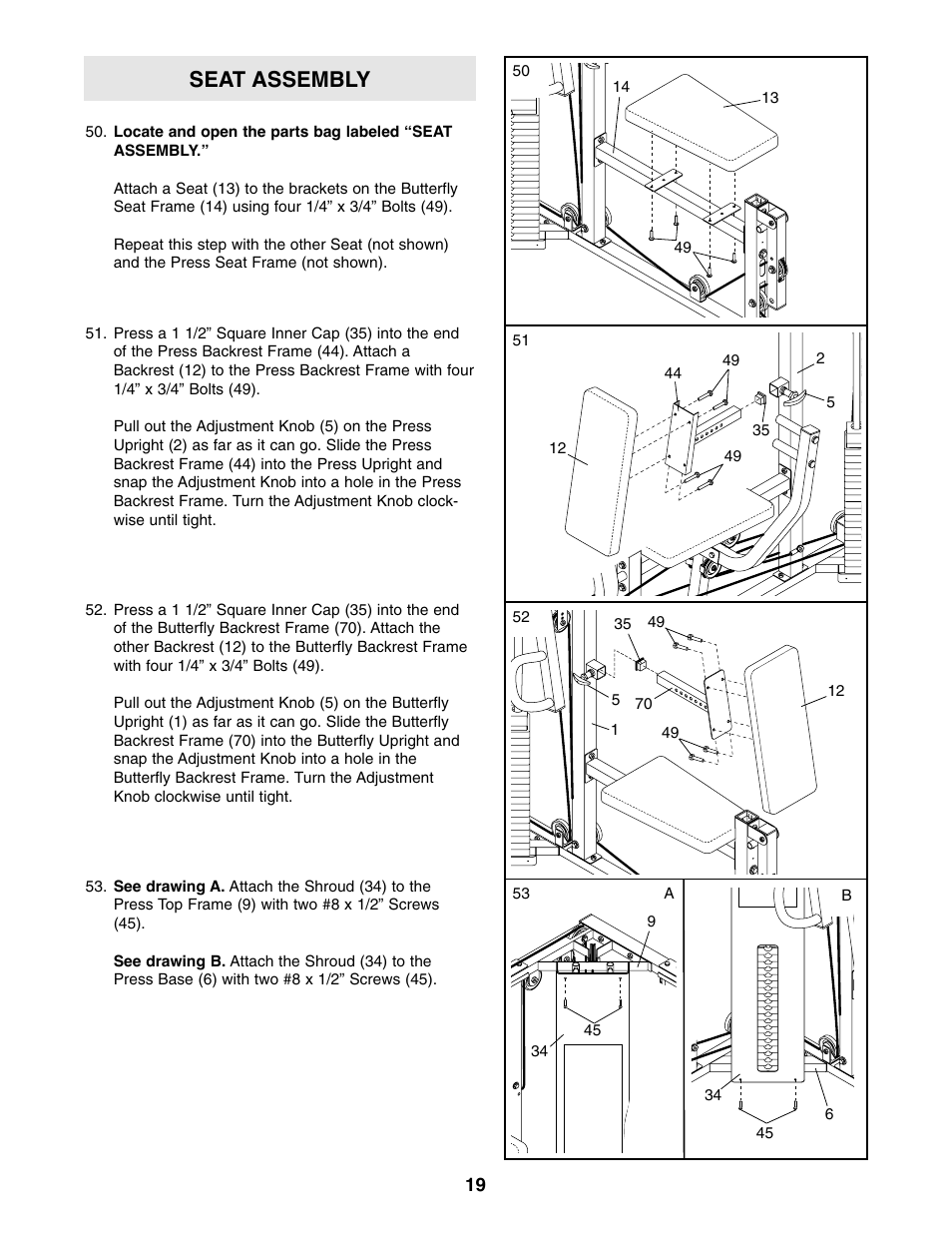 Seat assembly | Image 8.0 User Manual | Page 19 / 32