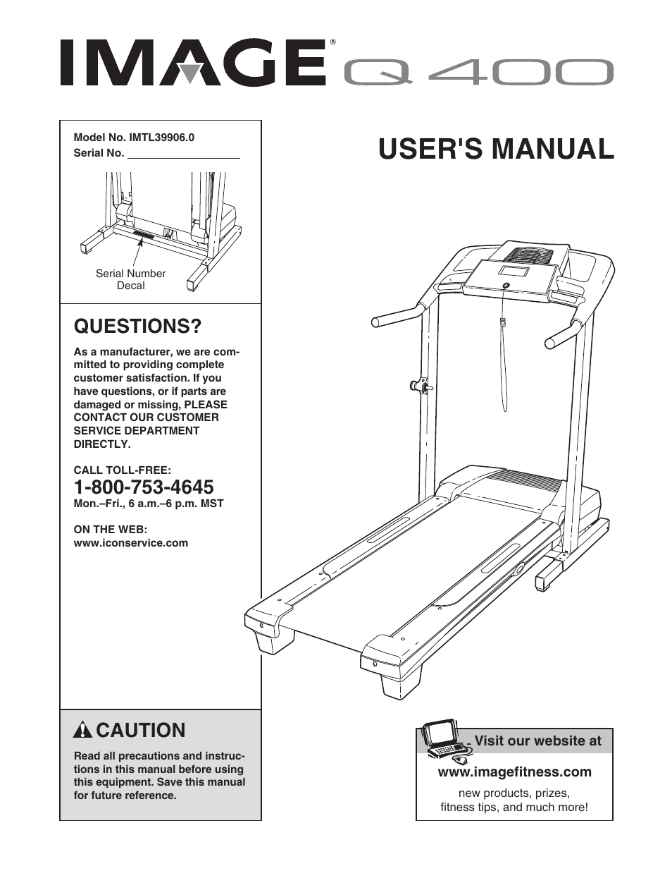 Image Q400 IMTL39906.0 User Manual | 28 pages