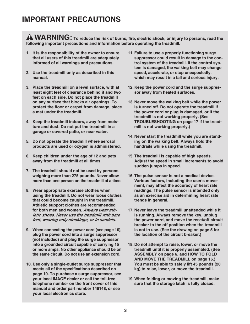 Warning, Important precautions | Image IMTL39105.0 User Manual | Page 3 / 22
