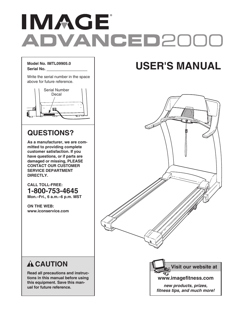 Image Advanced 2000 IMTL09905.0 User Manual | 34 pages