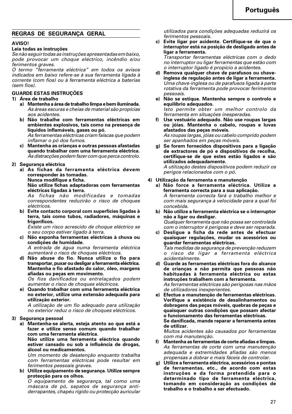 Português | Image H 70SD User Manual | Page 28 / 41