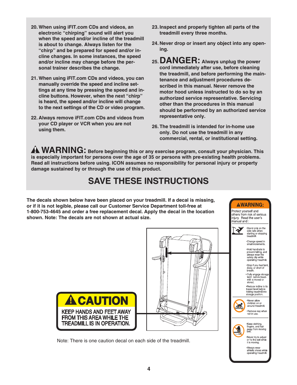 Danger, Warning, Save these instructions | Image IMTL515041 User Manual | Page 4 / 34