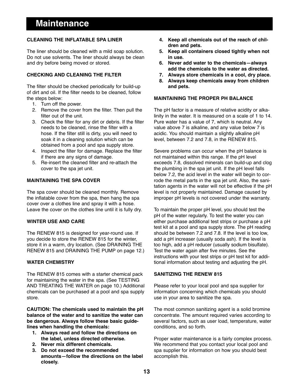 Maintenance | Image IMHS81590 User Manual | Page 13 / 18