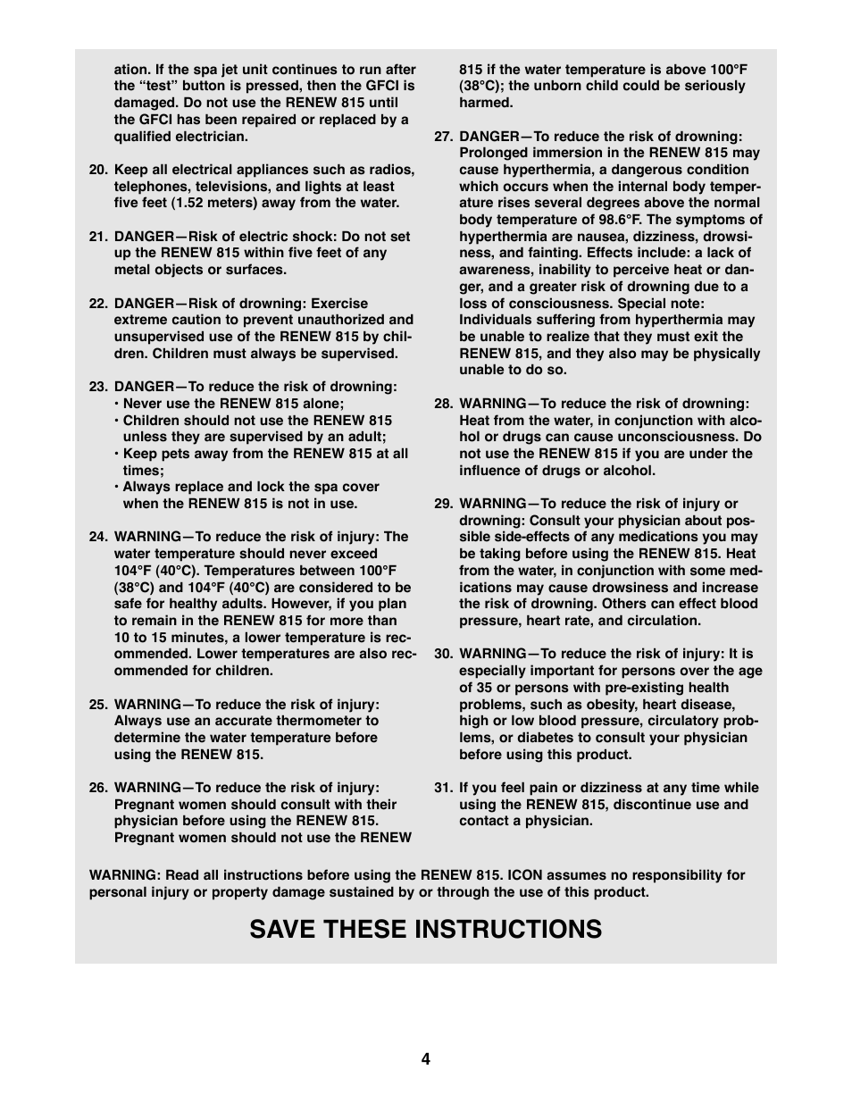 Save these instructions | Image IMHS81590 User Manual | Page 4 / 18