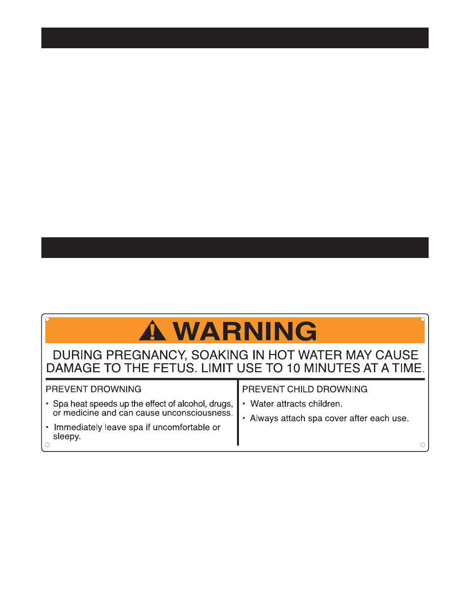 Posting the warning sign table of contents | Image IMSB63120 User Manual | Page 2 / 20