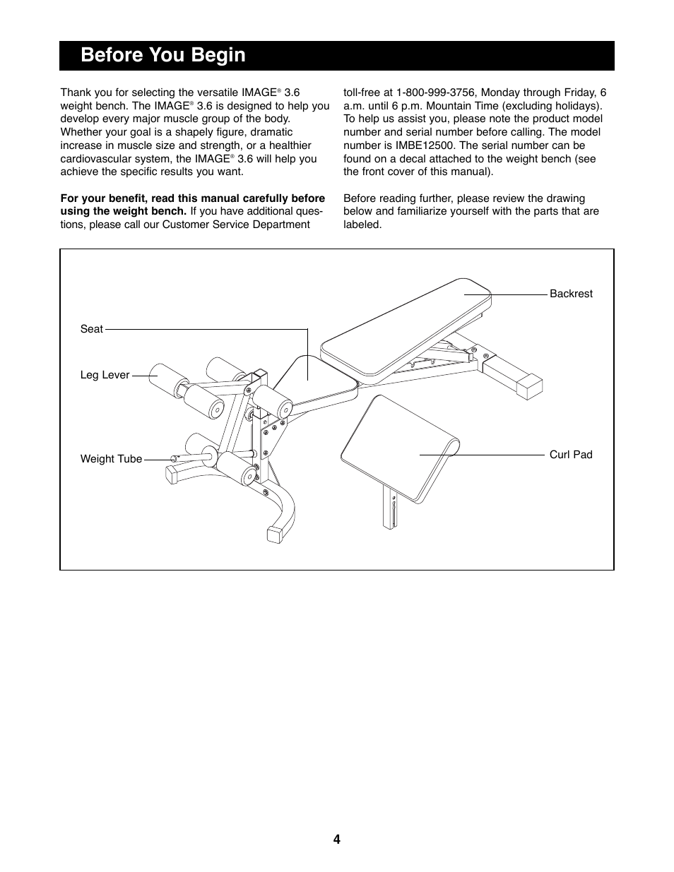 Before you begin | Image IMBE12500 User Manual | Page 4 / 16