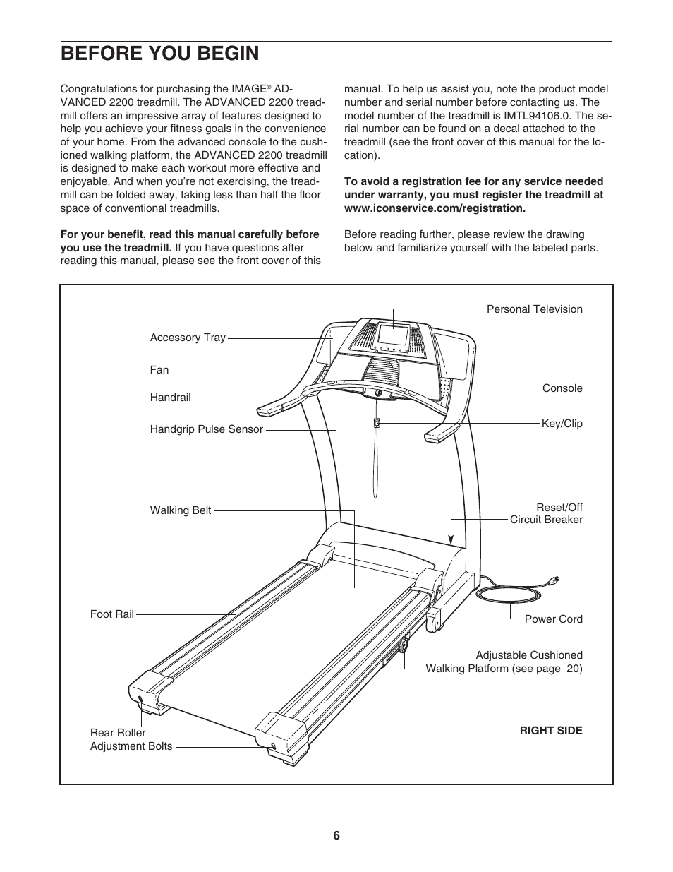 Before you begin | Image Advanced 2200 IMTL94106.0 User Manual | Page 6 / 30