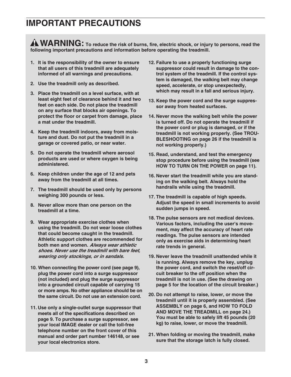 Warning, Important precautions | Image Advanced 1400 IMTL07905.1 User Manual | Page 3 / 34