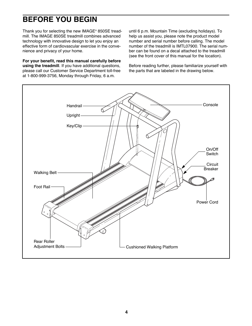 Before you begin | Image 850SE User Manual | Page 4 / 18