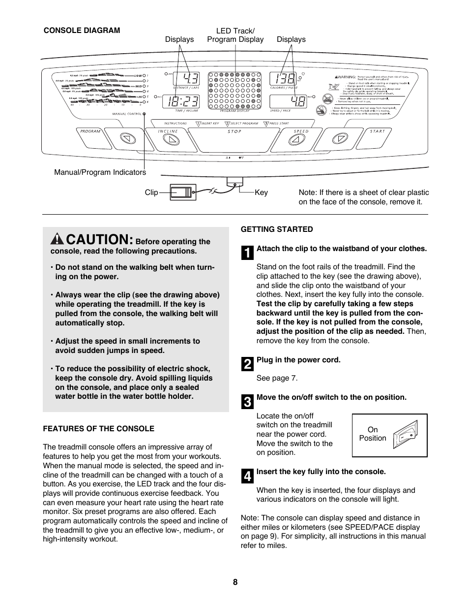 43 2 1 caution | Image 850SE User Manual | Page 8 / 18