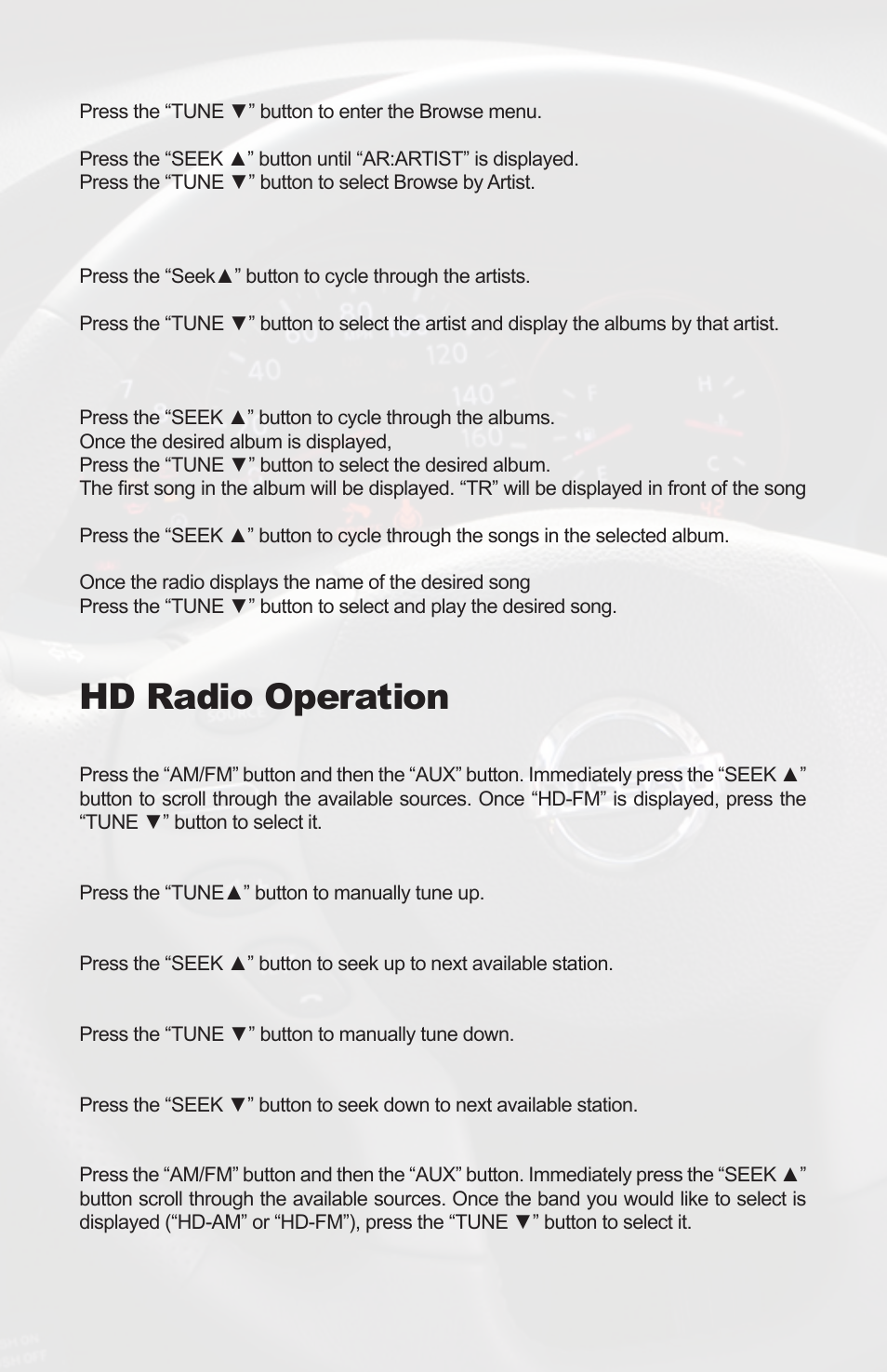 Hd radio operation | iSimple PGHNI2 User Manual | Page 8 / 42