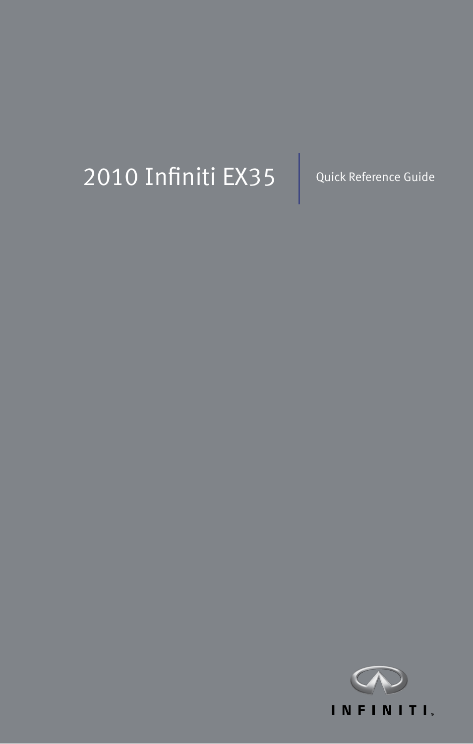 Infiniti EX35 User Manual | 48 pages
