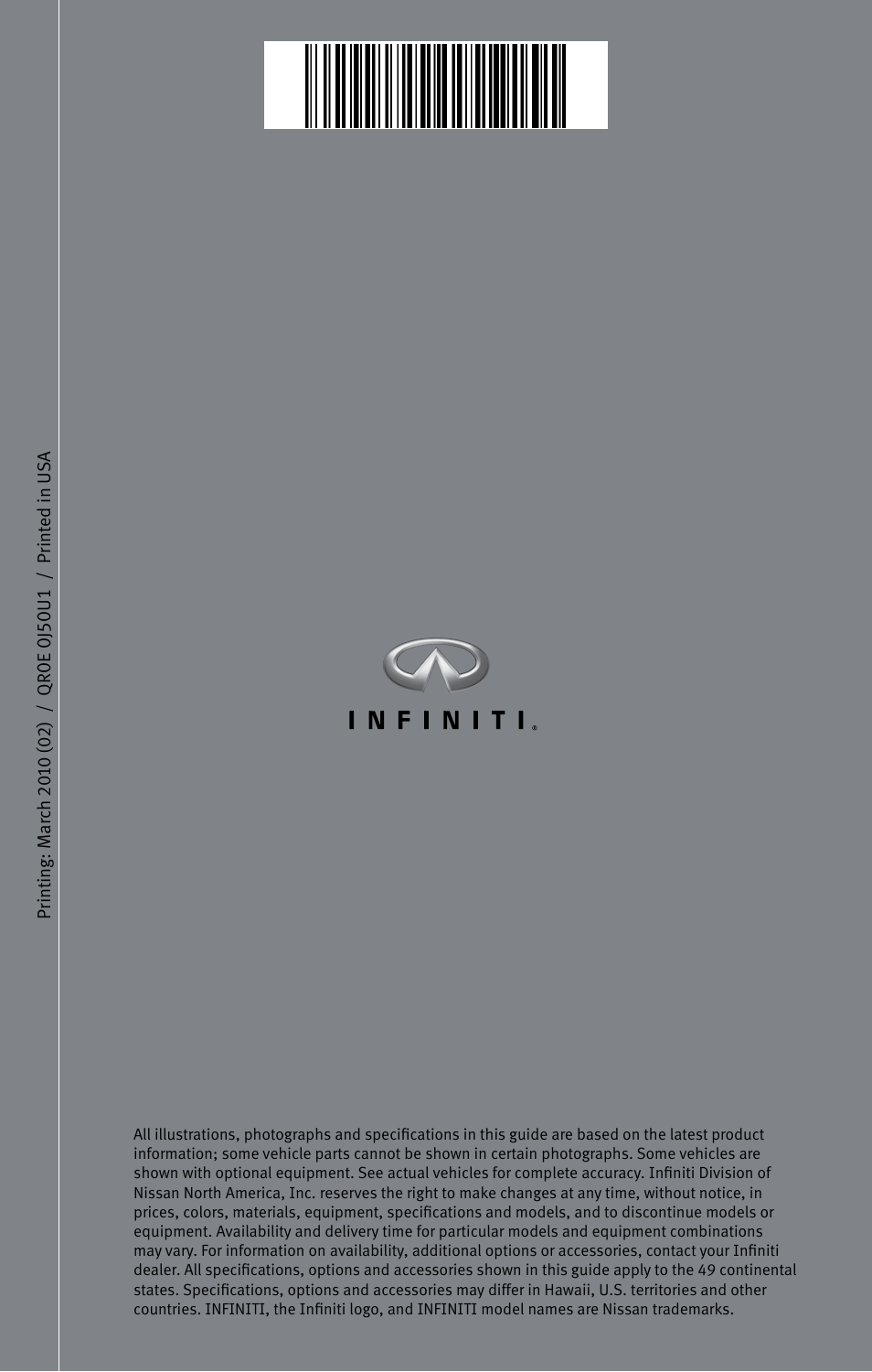 Infiniti EX35 User Manual | Page 48 / 48