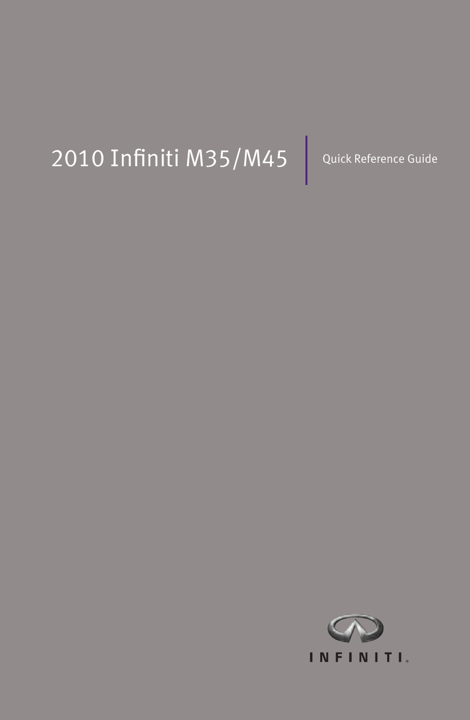 Infiniti M45 User Manual | 48 pages