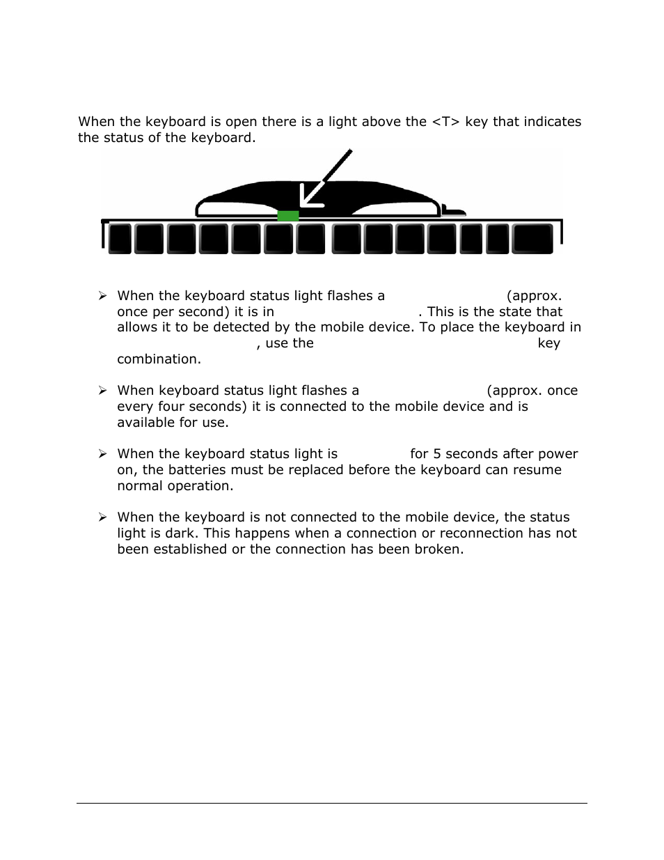 Keyboard status light | IGo Direct 60 User Manual | Page 14 / 30