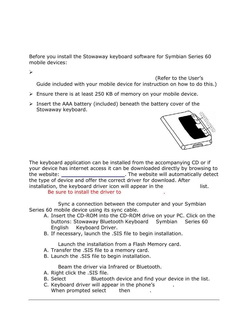 Setting up the keyboard, Before you begin, Installing the software | IGo Direct 60 User Manual | Page 3 / 30