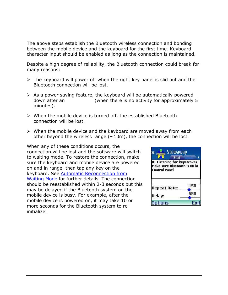 Reconnecting the stowaway ‍keyboard, Reconnecting the stowaway keyboard | IGo Direct 60 User Manual | Page 9 / 30