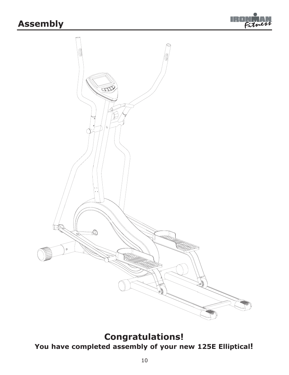Ironman Fitness Ironman Elliptical 125E User Manual | Page 10 / 24