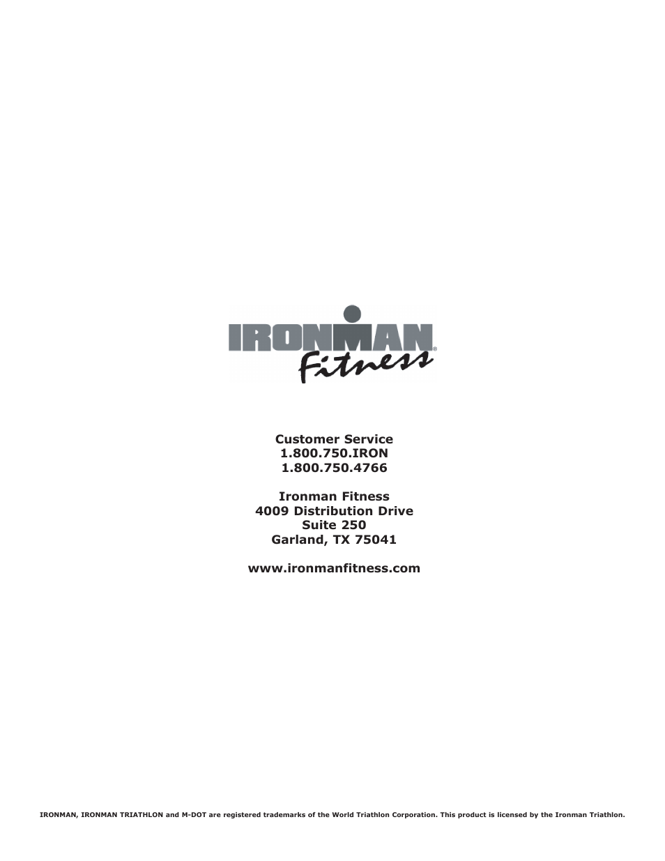 Ironman Fitness Ironman Elliptical 125E User Manual | Page 24 / 24
