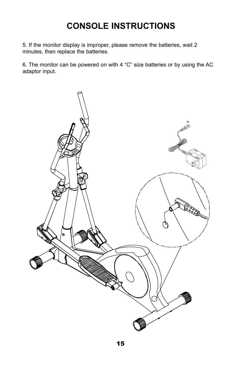 Console instructions | Ironman Fitness M3EL User Manual | Page 17 / 24