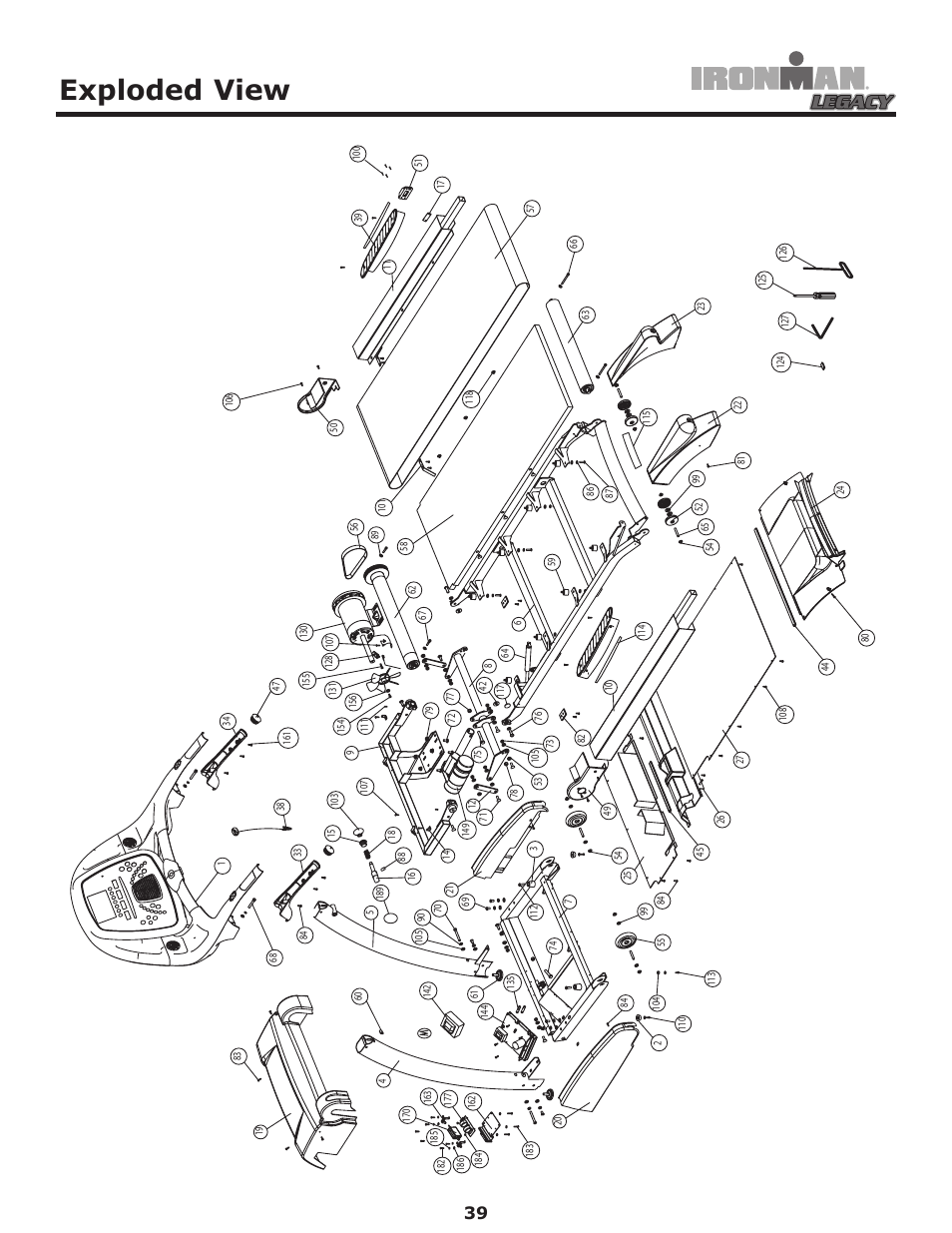 Exploded view | Ironman Fitness LEGACY User Manual | Page 39 / 42