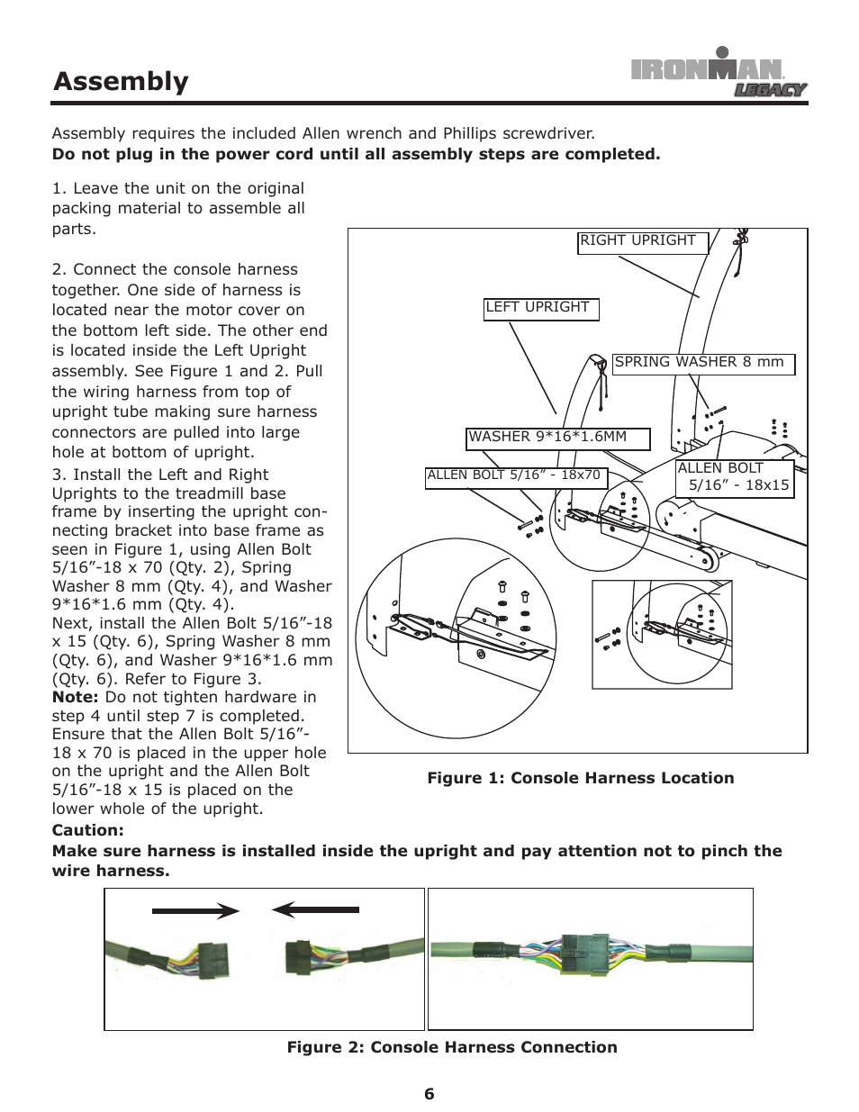 Assembly | Ironman Fitness LEGACY User Manual | Page 6 / 42