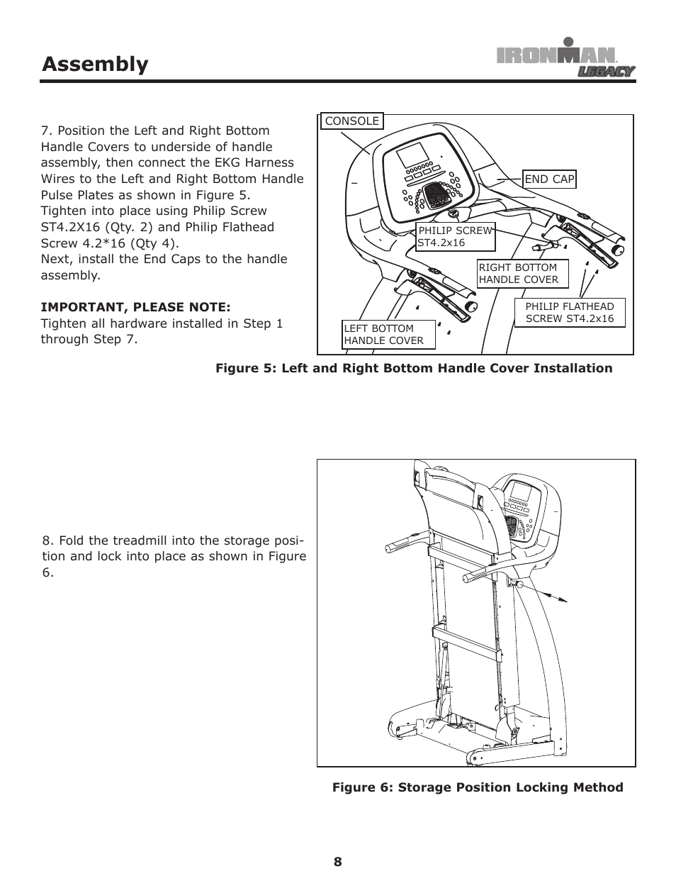 Assembly | Ironman Fitness LEGACY User Manual | Page 8 / 42