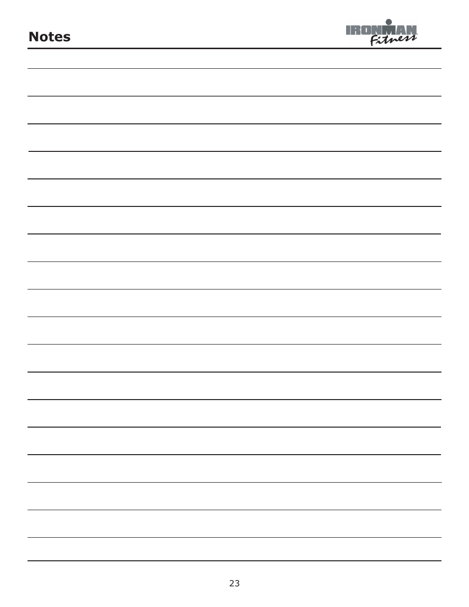 Ironman Fitness Alpine User Manual | Page 23 / 24