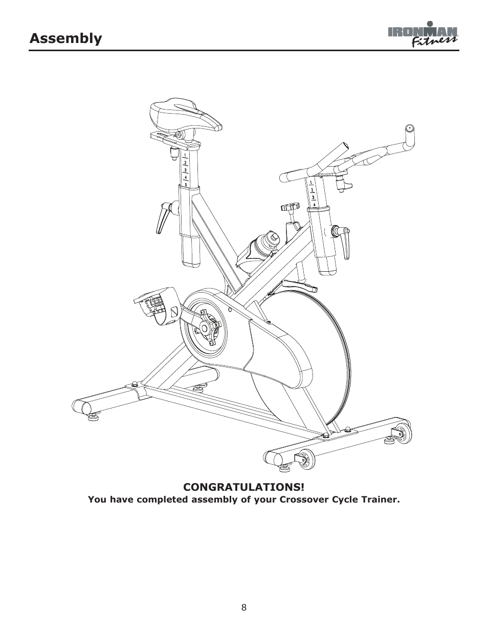 Assembly | Ironman Fitness Crossover User Manual | Page 8 / 15