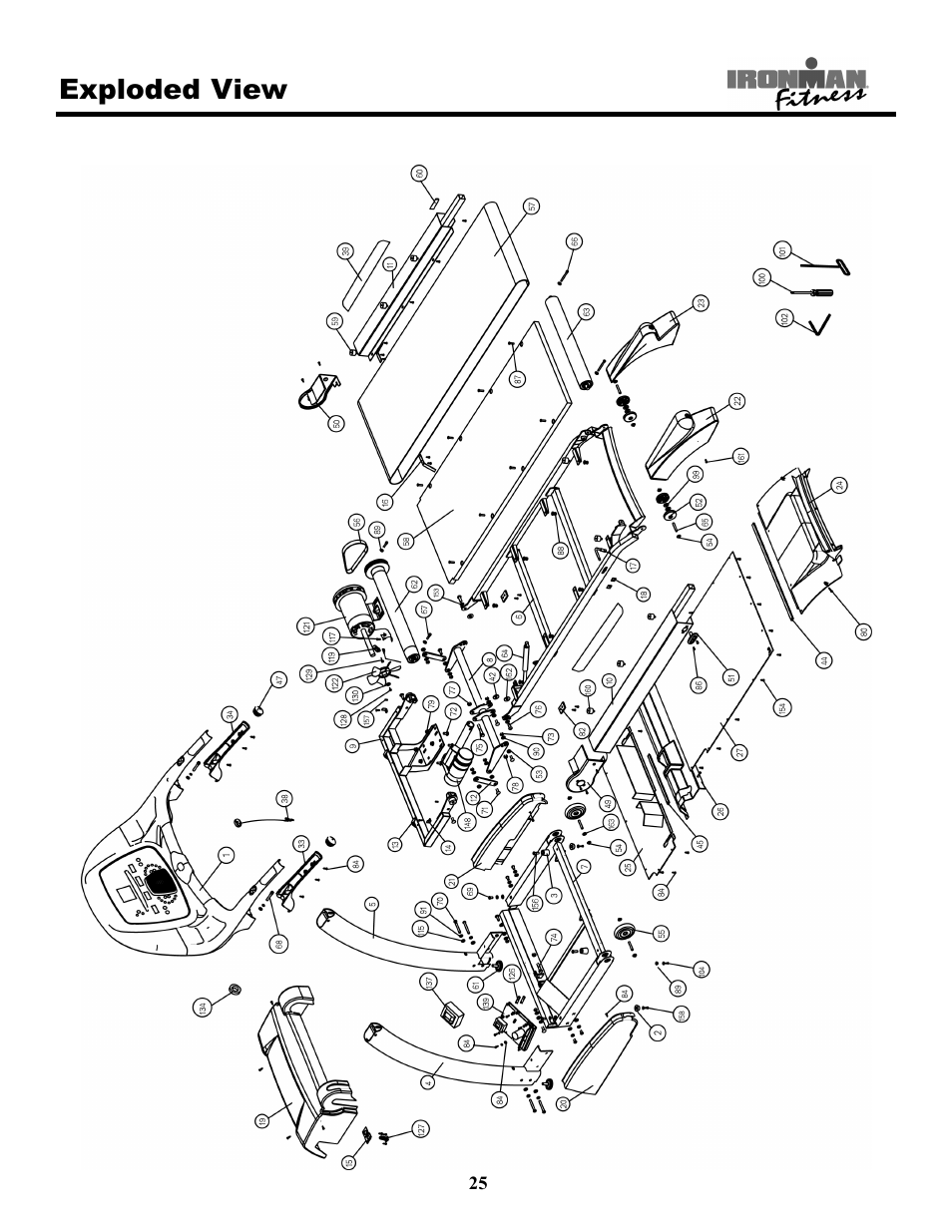 Exploded view | Ironman Fitness 220t User Manual | Page 25 / 28