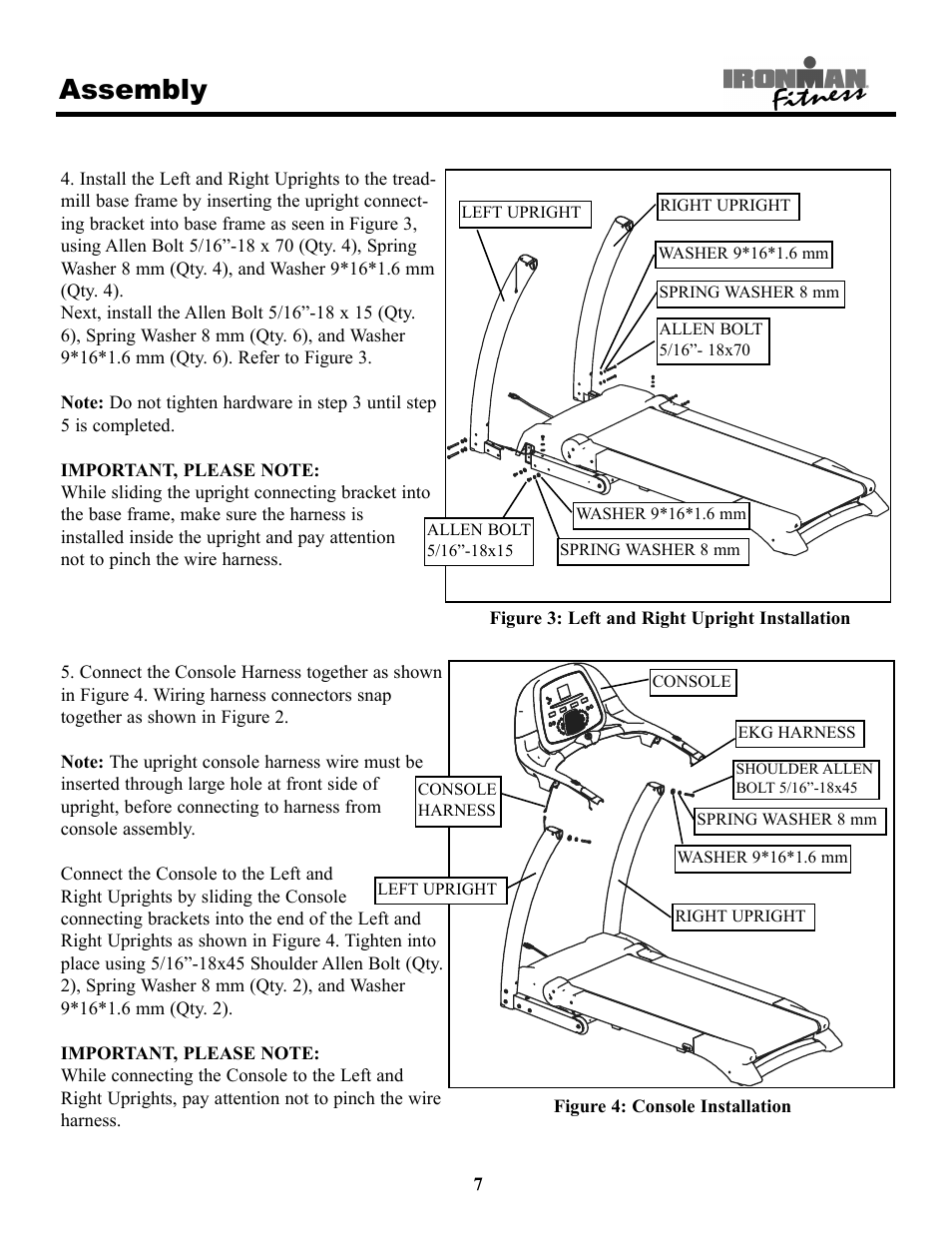 Assembly | Ironman Fitness 220t User Manual | Page 7 / 28